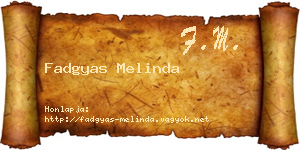 Fadgyas Melinda névjegykártya