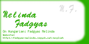 melinda fadgyas business card
